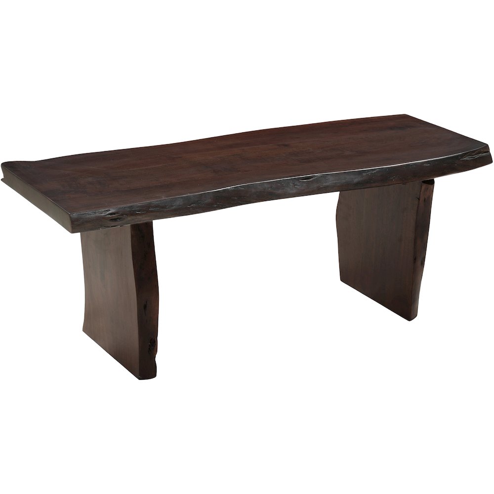 Linden Solid Wood Live Edge Bench. Picture 1
