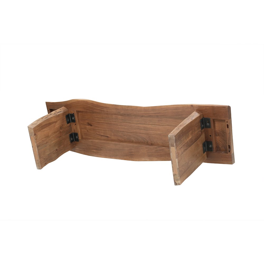 Linden Solid Wood Live Edge Bench. Picture 5
