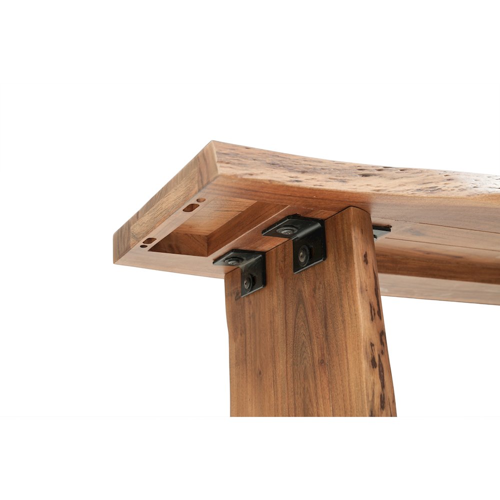 Linden Solid Wood Live Edge Bench. Picture 8
