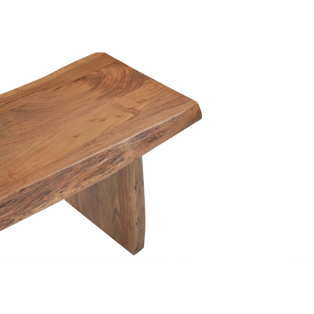 Linden Solid Wood Live Edge Bench. Picture 7