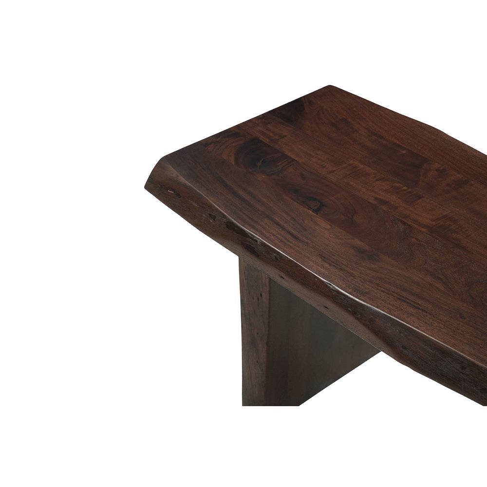 Linden Solid Wood Live Edge Bench. Picture 6