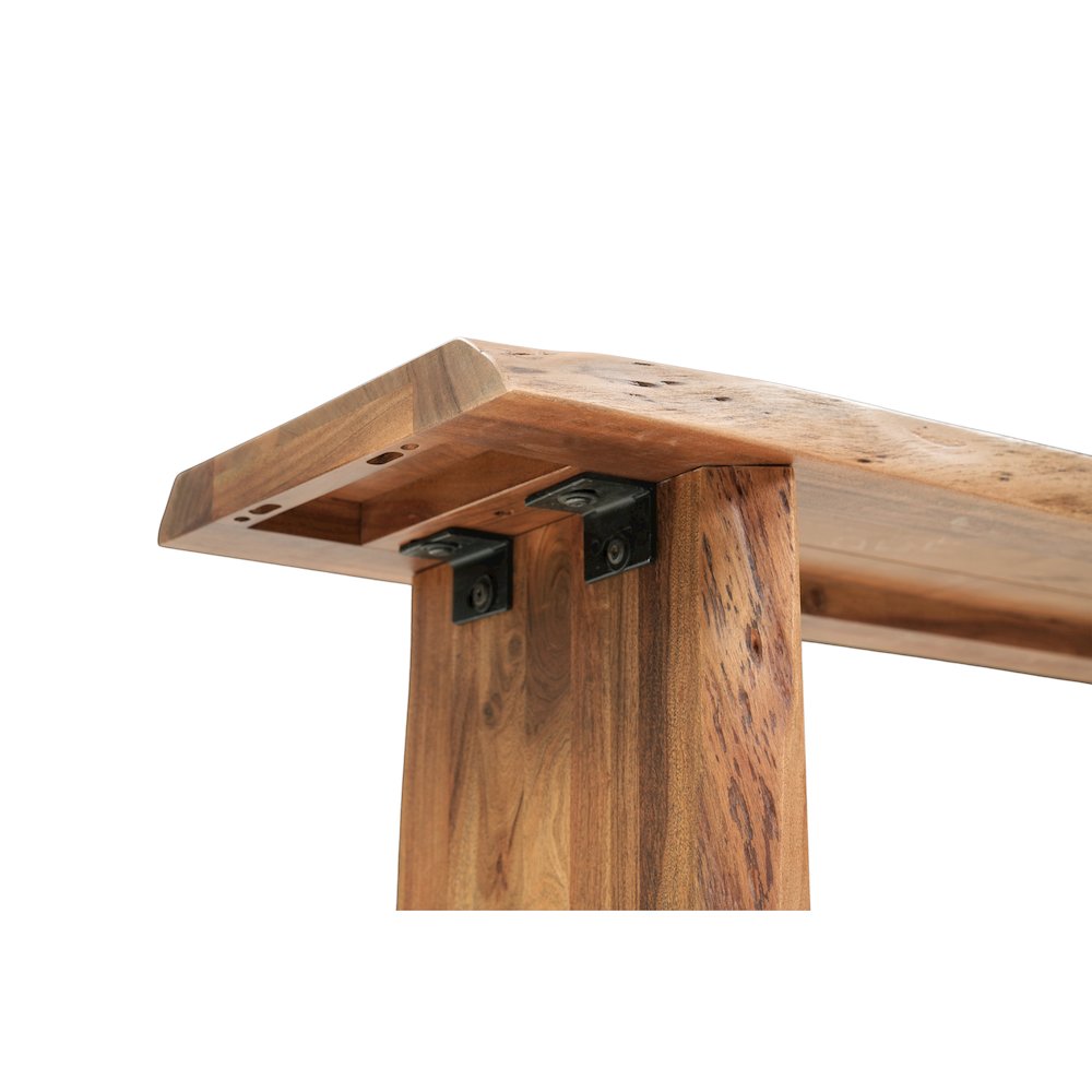 Linden Solid Wood Live Edge Bench. Picture 8