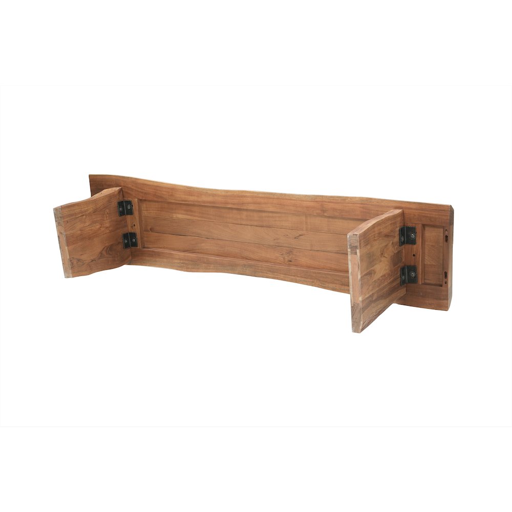 Linden Solid Wood Live Edge Bench. Picture 5