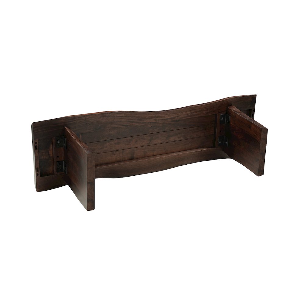 Linden Solid Wood Live Edge Bench. Picture 4