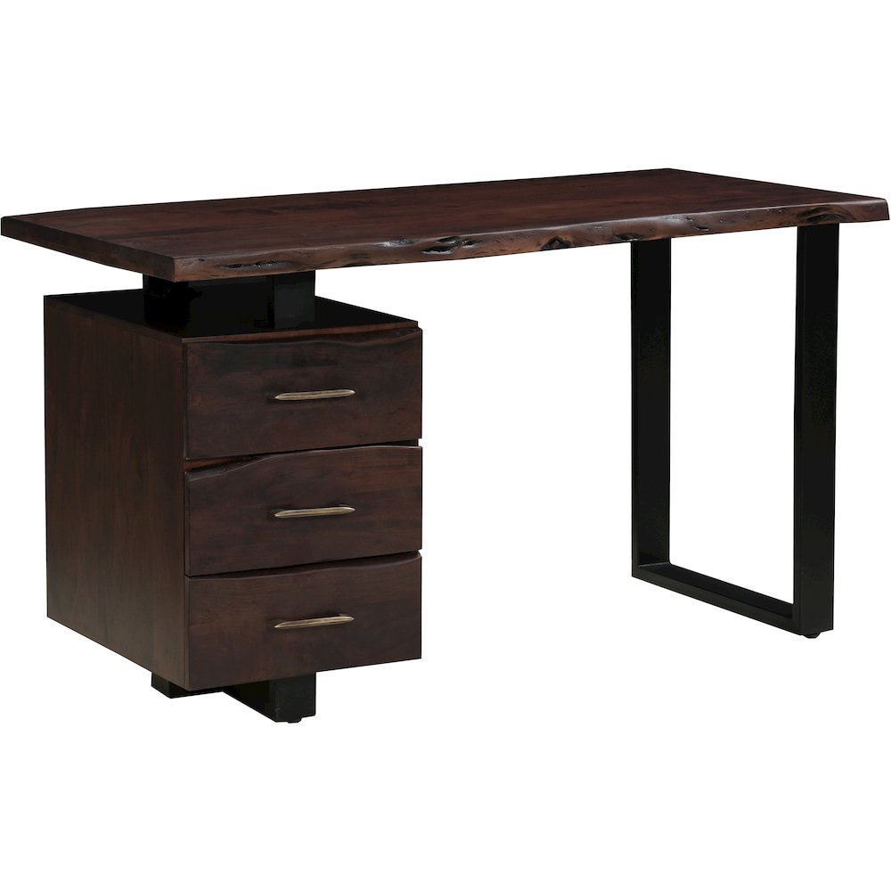 Linden 2-piece Solid Wood Live Edge Office Set. Picture 4