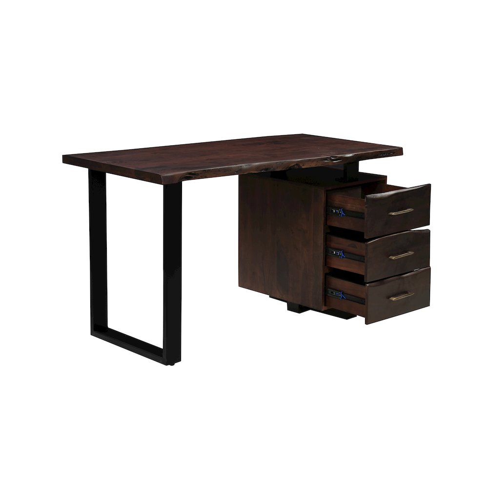 Linden 2-piece Solid Wood Live Edge Office Set. Picture 6