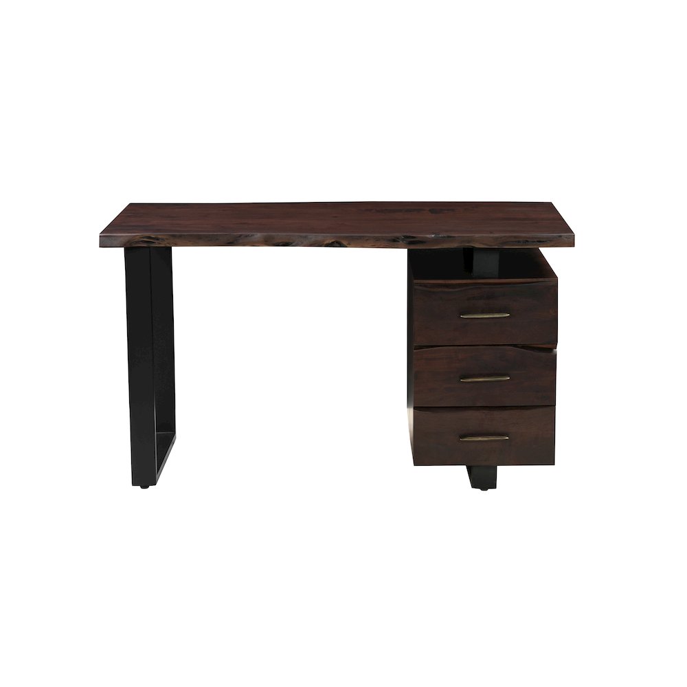 Linden 2-piece Solid Wood Live Edge Office Set. Picture 5