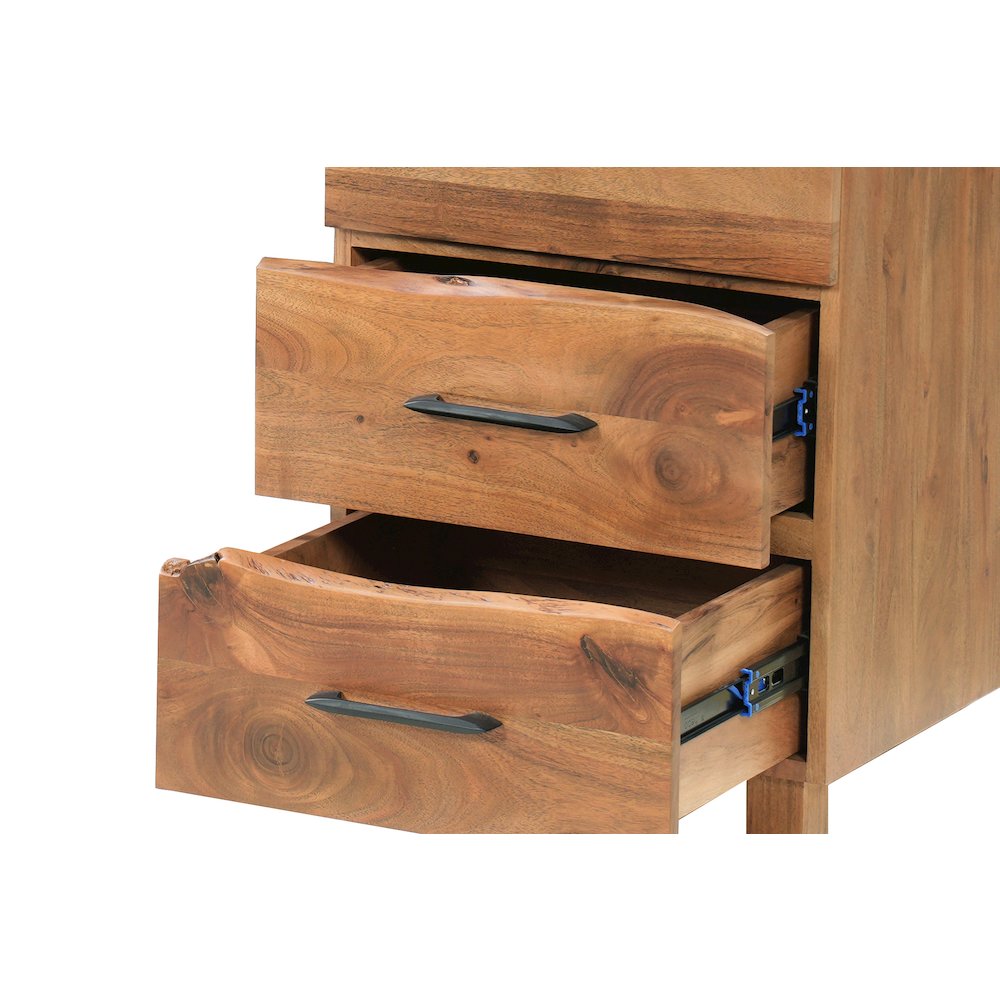 Linden 2-piece Solid Wood Live Edge Desk Set. Picture 9