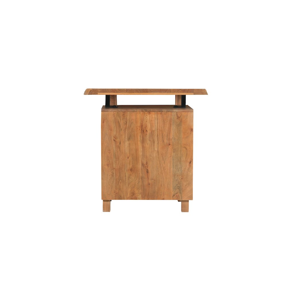 Linden 2-piece Solid Wood Live Edge Desk Set. Picture 7