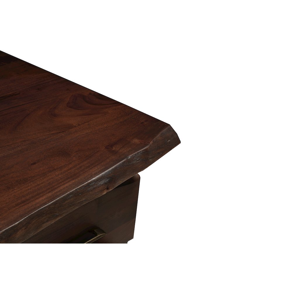 Linden 2-piece Solid Wood Live Edge Desk Set. Picture 8