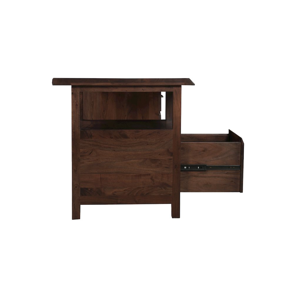 Linden Solid Wood 4-drawer Live Edge Desk. Picture 4