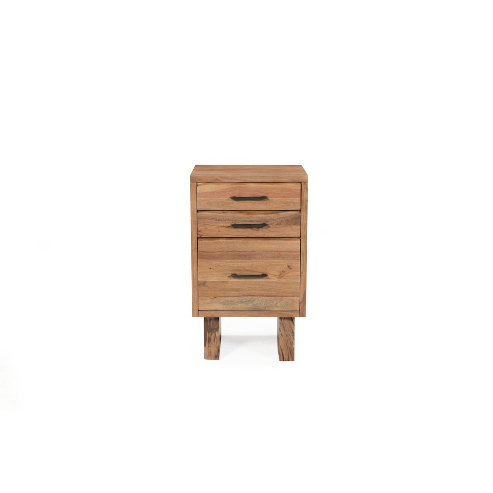 Linden Live Edge Solid Wood 3-drawer Filing Cabinet. Picture 4
