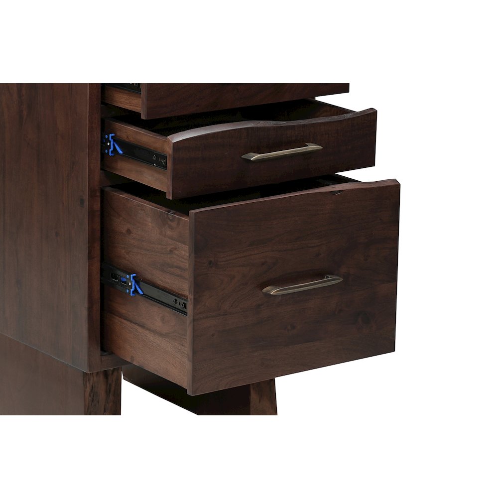 Linden Live Edge Solid Wood 3-drawer Filing Cabinet. Picture 9