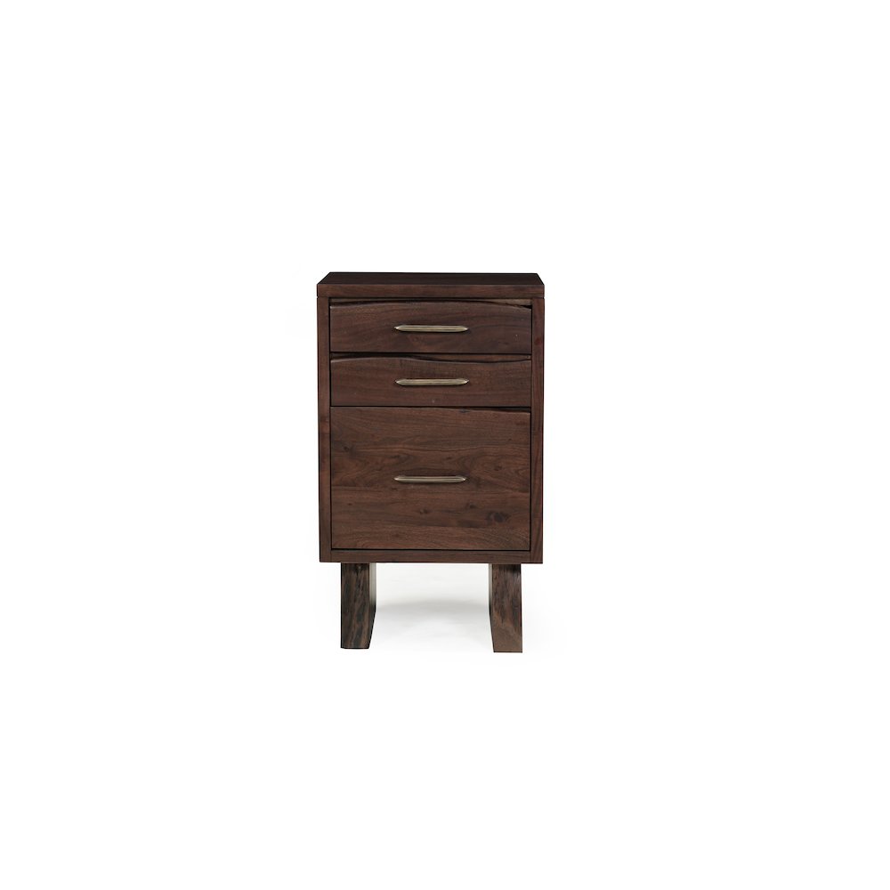 Linden Live Edge Solid Wood 3-drawer Filing Cabinet. Picture 4