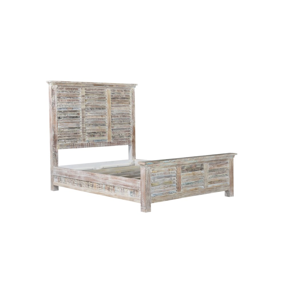 Prescott Shutter Solid Wood King Panel Bed. Picture 2