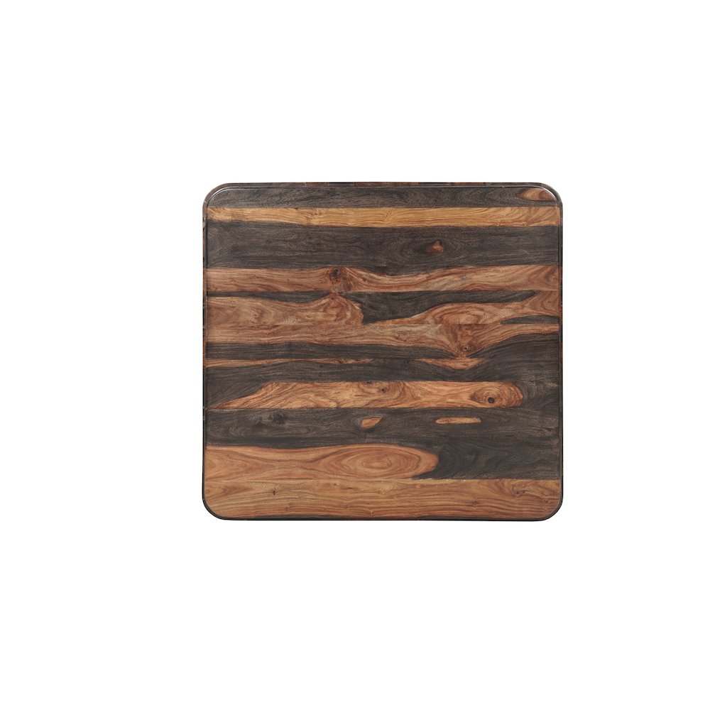 Marin Solid Wood Square Coffee Table with Low-Profile Base, Brown Finish. Picture 4