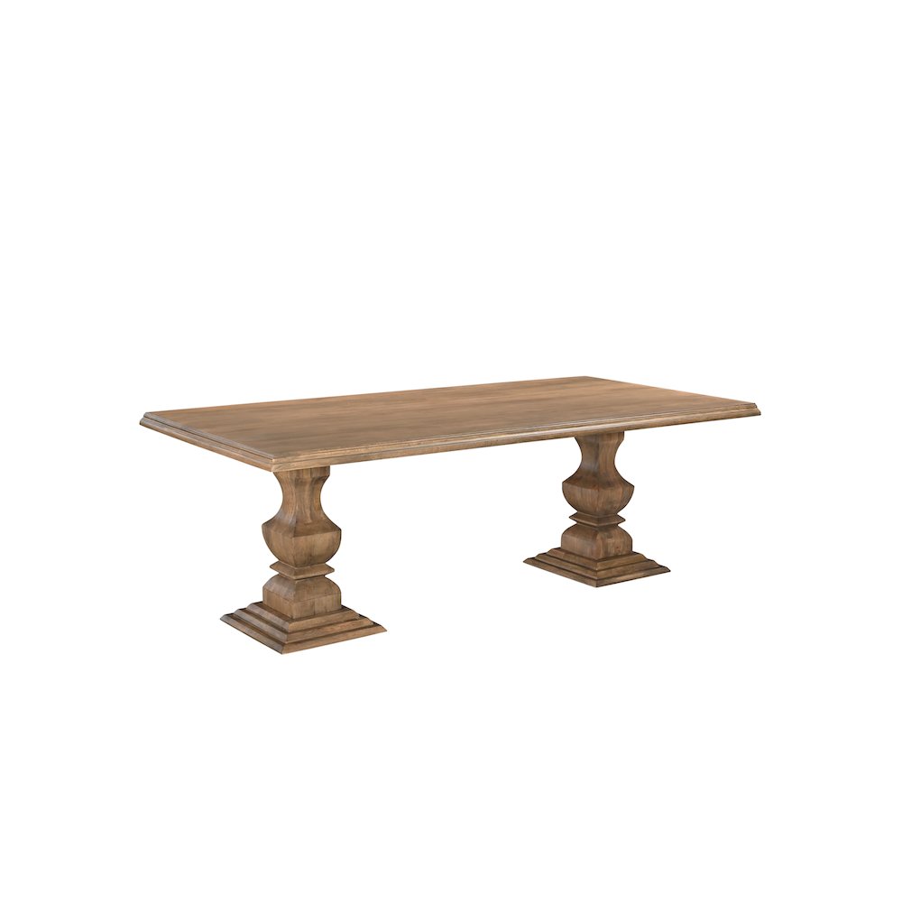 Adrien 96" Solid Wood Double Pedestal Dining Table. Picture 1