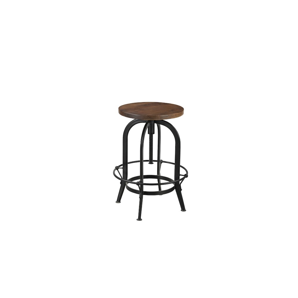 Elyria Adjustable Height Solid Wood Stool. Picture 3