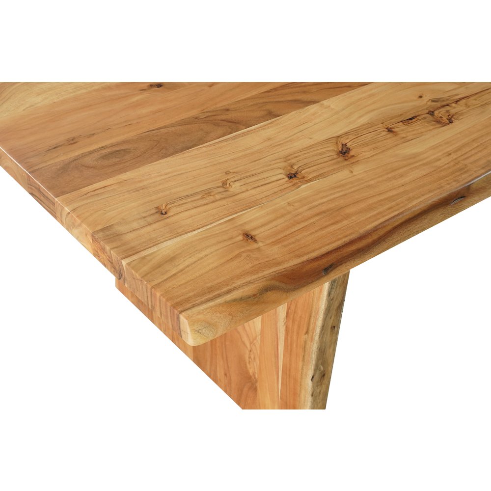 Savoy 108" Live Edge Solid Wood Dining Table. Picture 3