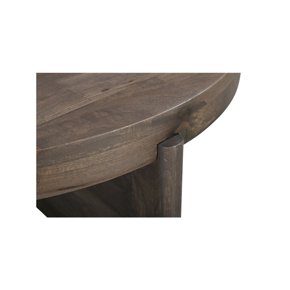 Adrien Round Solid Wood Coffee Table. Picture 3