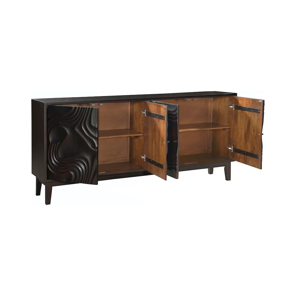 Renith 4-door Carved Solid Wood Sideboard. Picture 2