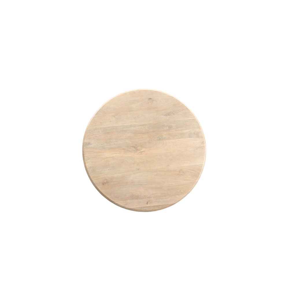 Adrien 48" Round Solid Wood Pedestal Dining Table. Picture 4