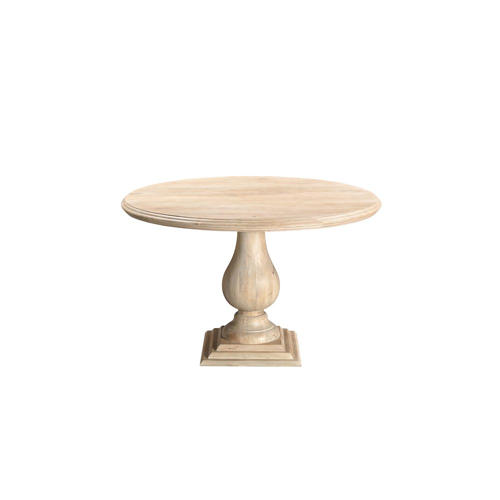 Adrien 48" Round Solid Wood Pedestal Dining Table. Picture 2