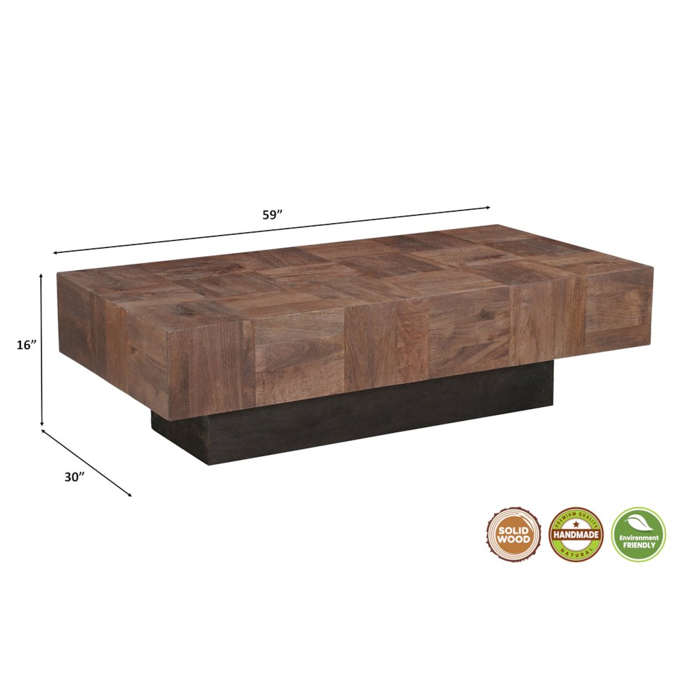 Reed Solid Wood Coffee Table. Picture 7