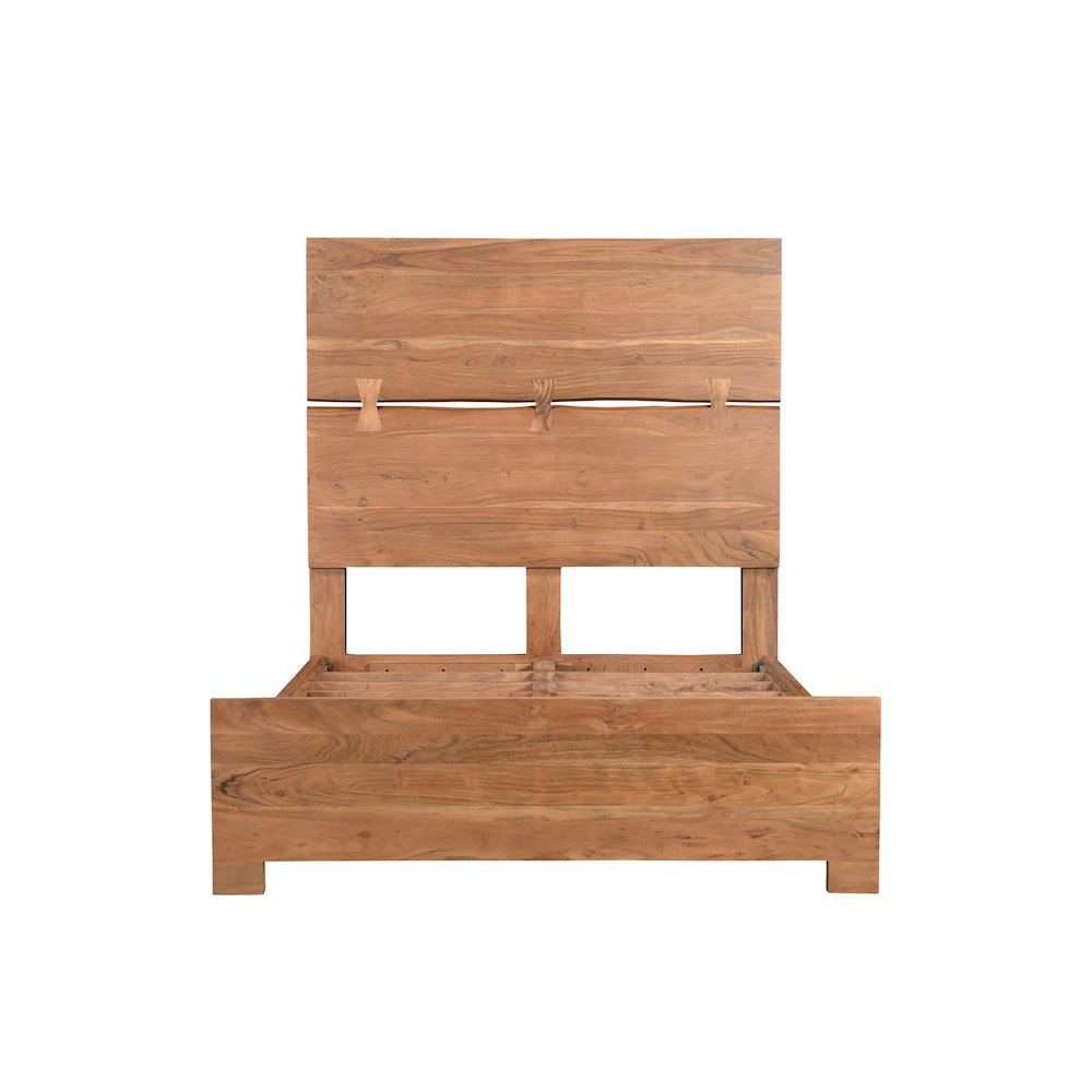 Ferris Live Edge Solid Wood Queen Panel Bed. Picture 3
