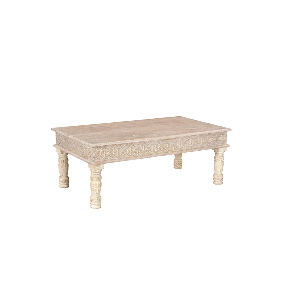 Eldris 3-piece Carved Solid Wood Living Room Table Set. Picture 2