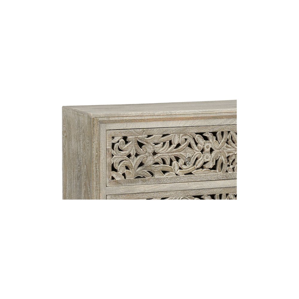 Calista 6-drawer Floral Carved Solid Wood Dresser. Picture 5