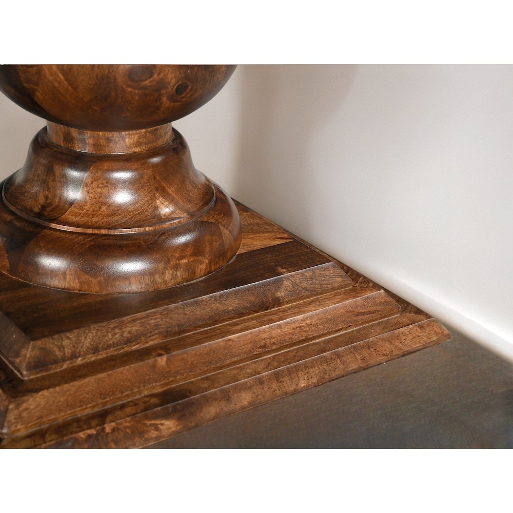 Adrien 75" Solid Wood Double Pedestal Dining Table. Picture 13