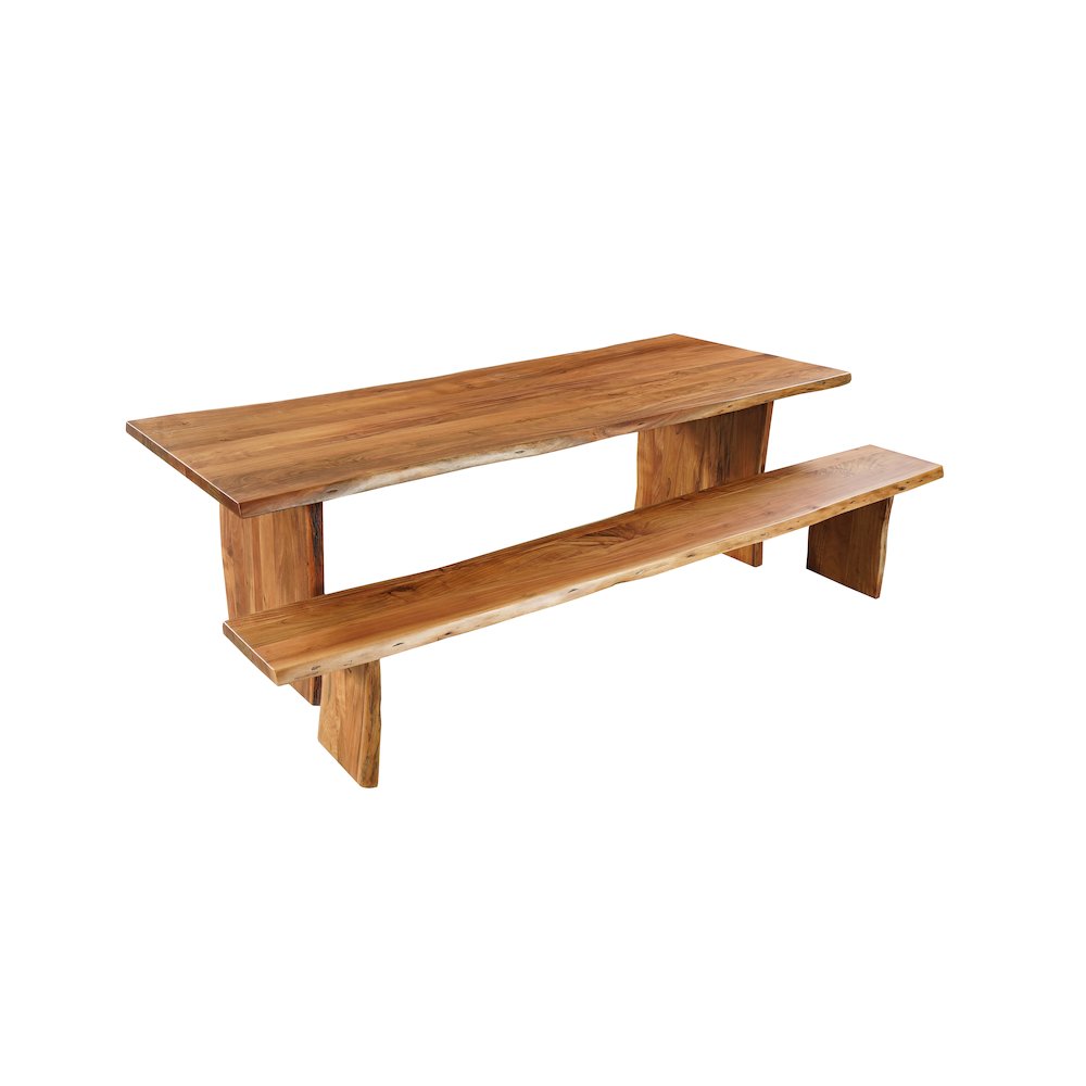 Savoy 108" Live Edge Solid Wood Dining Table. Picture 7