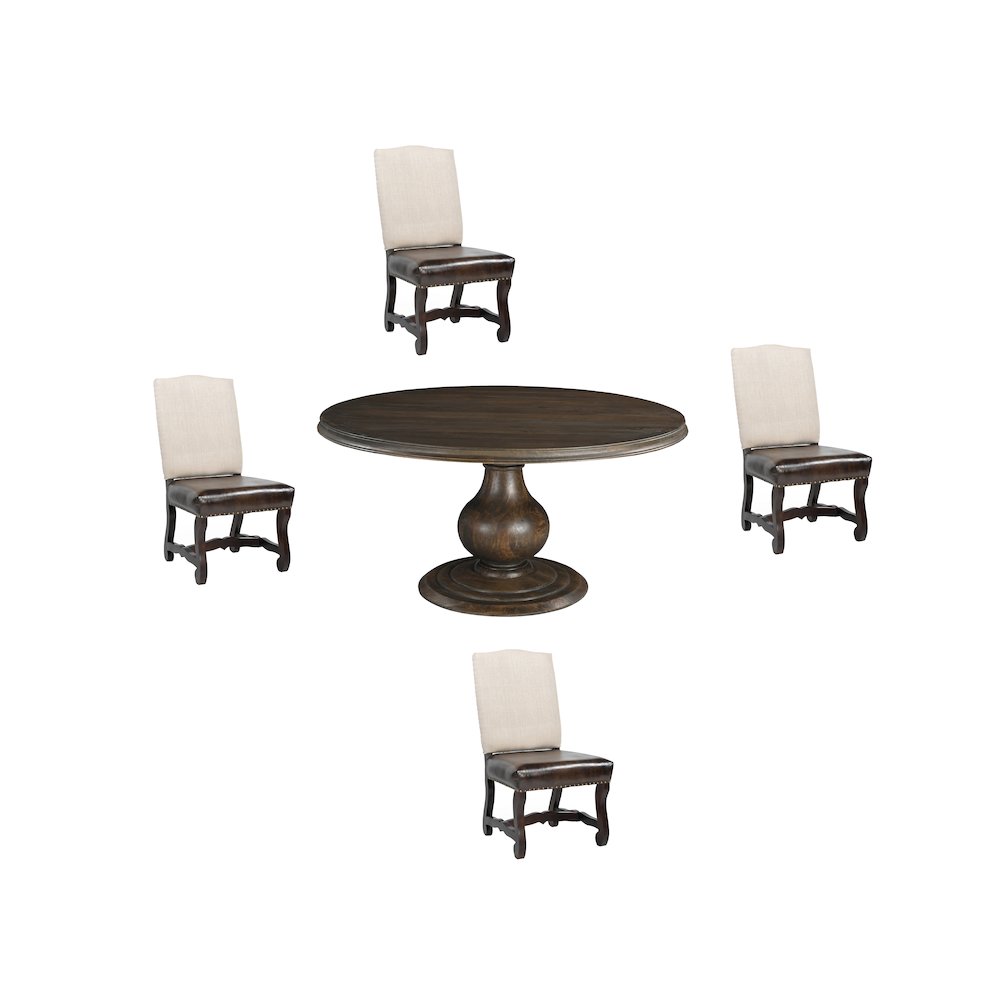 Adrien 5-piece Solid Wood Dining Set. Picture 1