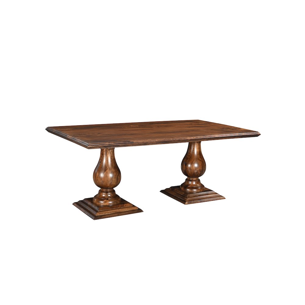 Adrien 75" Solid Wood Double Pedestal Dining Table. Picture 1