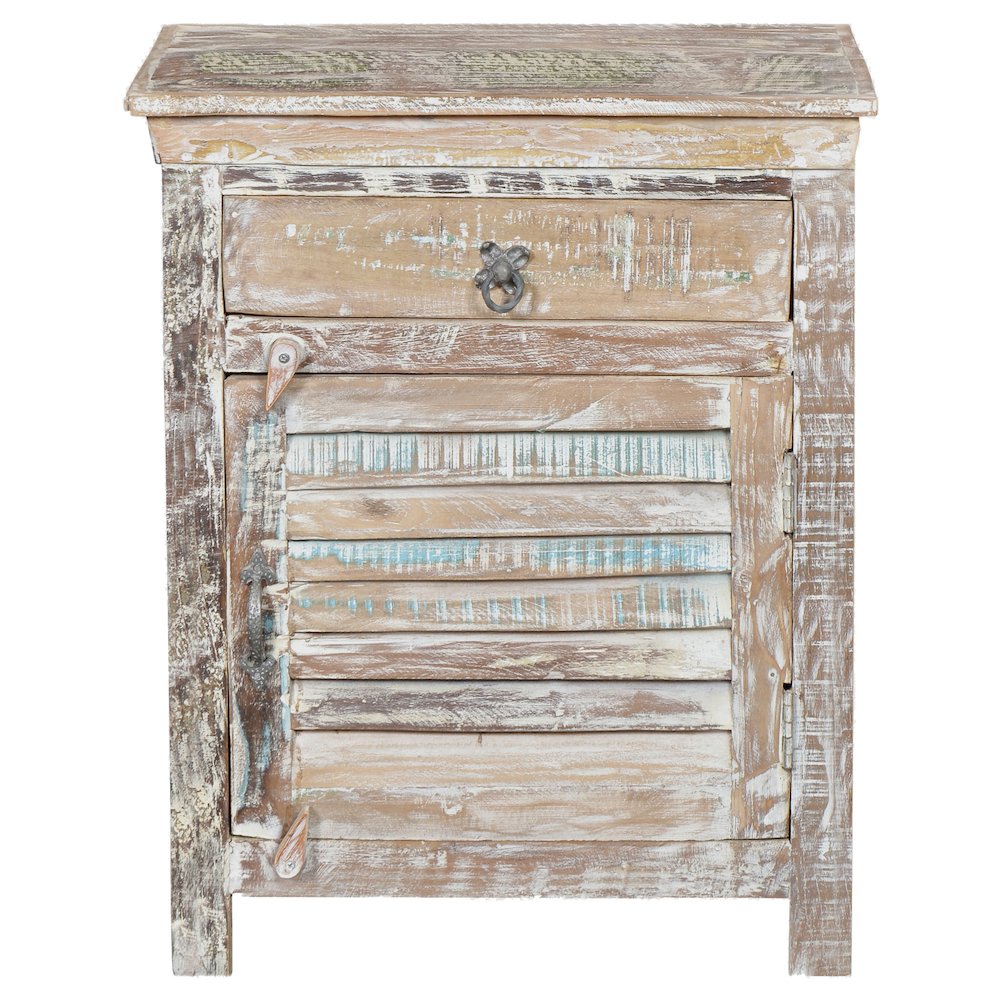 Prescott 1-drawer 1-door Shutter Solid Wood Nightstand. Picture 2