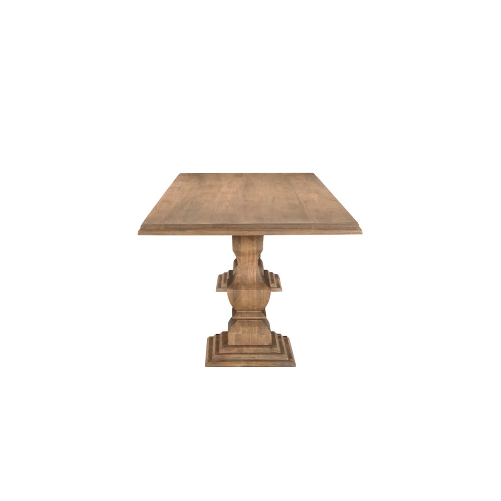 Adrien 75" Solid Wood Double Pedestal Dining Table. Picture 4