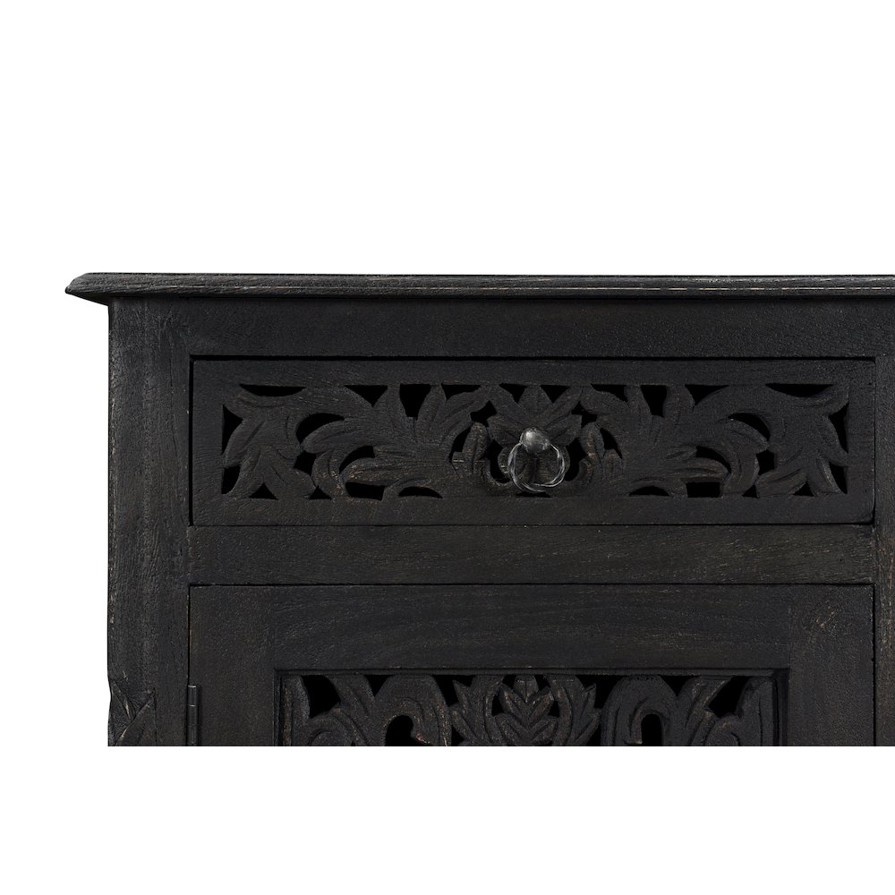 Elowen 6-drawer 2-door Floral Carved Solid Wood Sideboard. Picture 5