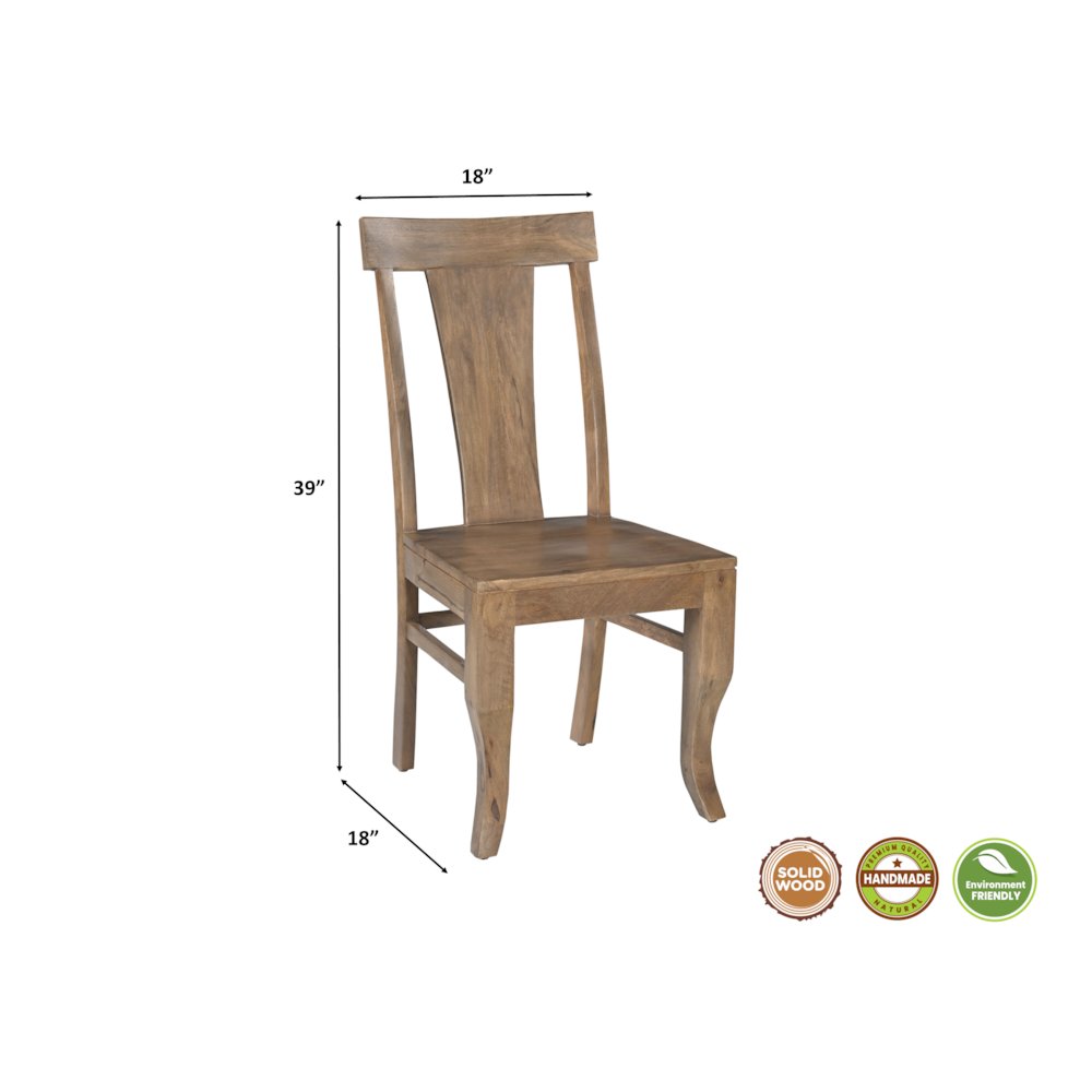 Adrien Solid Wood Dining Chairs (Set of 2). Picture 7