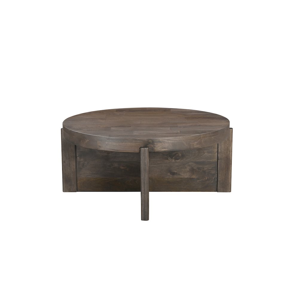 Adrien Round Solid Wood Coffee Table. Picture 2