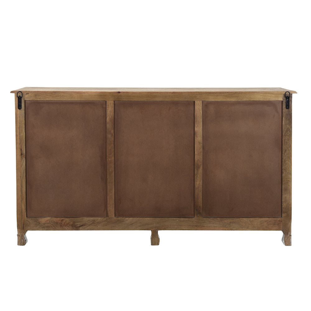 Elowen 6-drawer 2-door Floral Carved Solid Wood Sideboard. Picture 6