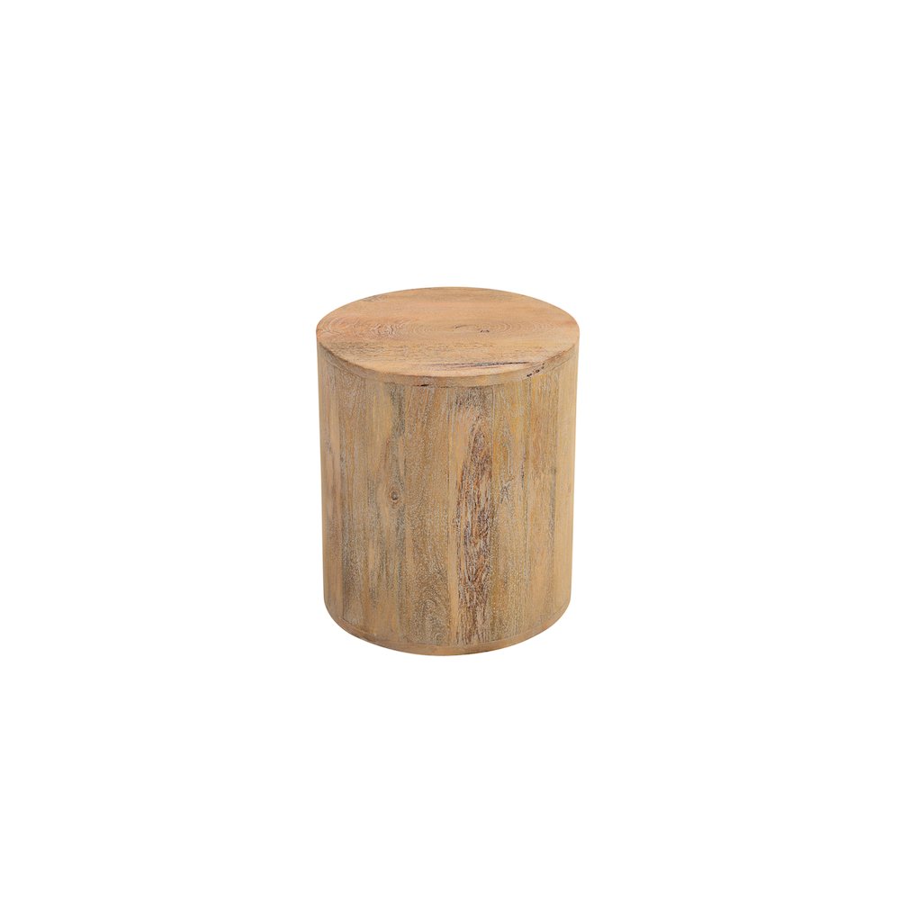 Reed Solid Wood Drum Coffee Table. Picture 2