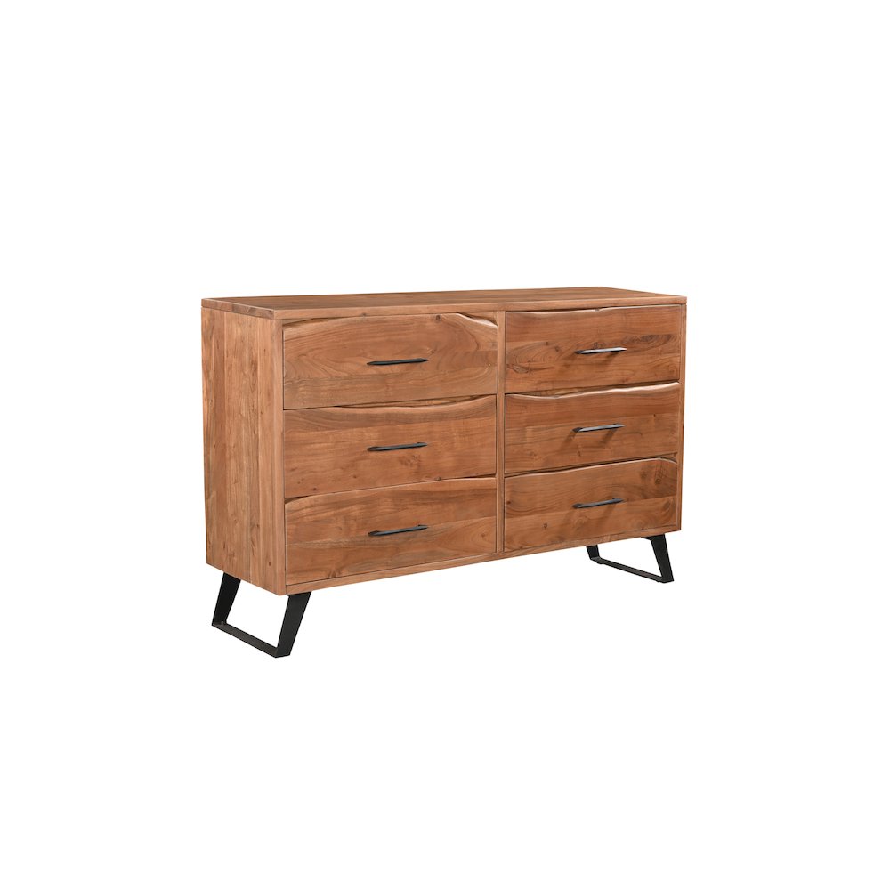 Ferris 6-drawer Live Edge Solid Wood Dresser. Picture 1