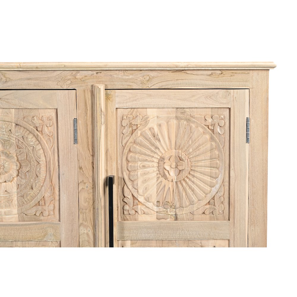 Grayson 4-door Carved Solid Wood Sideboard. Picture 5