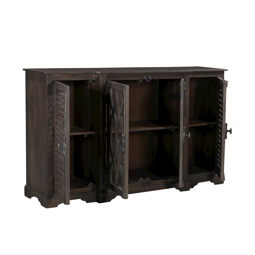 Lennox 4-door Carved Solid Wood Sideboard. Picture 2
