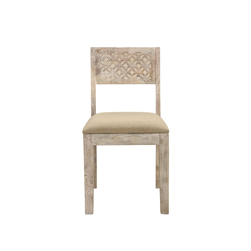 Jensen Carved Solid Wood Dining Chairs (Set of 2). Picture 3