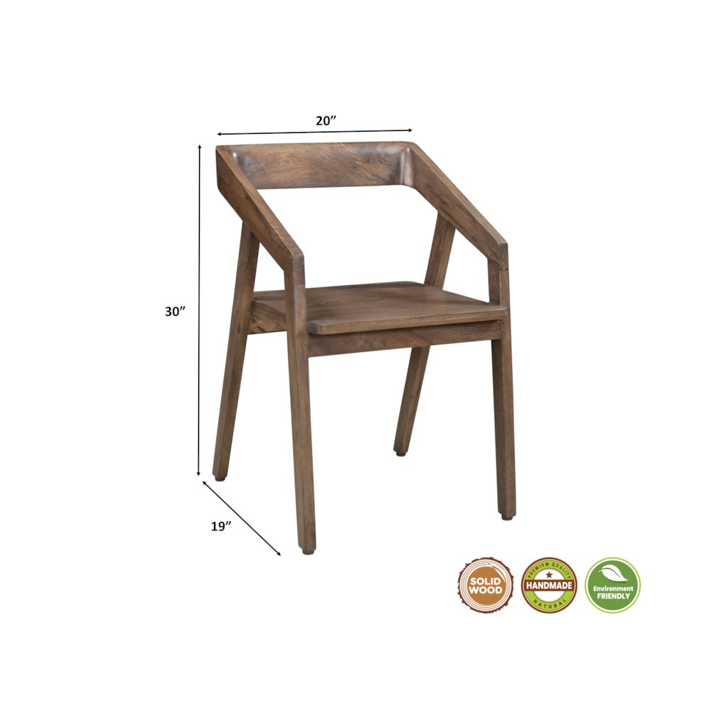 Reed Solid Wood Armchair. Picture 6