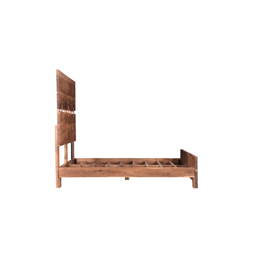 Oren Live Edge Solid Wood Queen Panel Bed. Picture 5