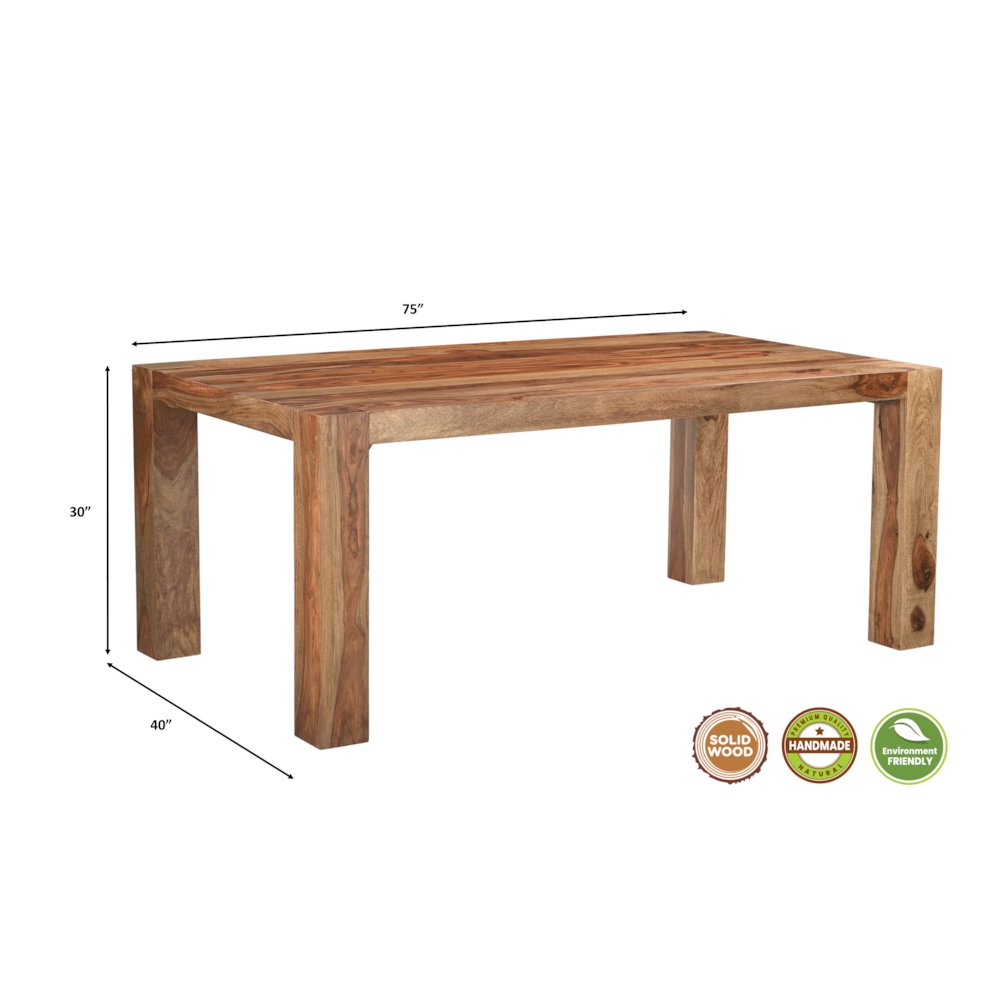 Marin 75" Solid Wood Dining Table. Picture 6