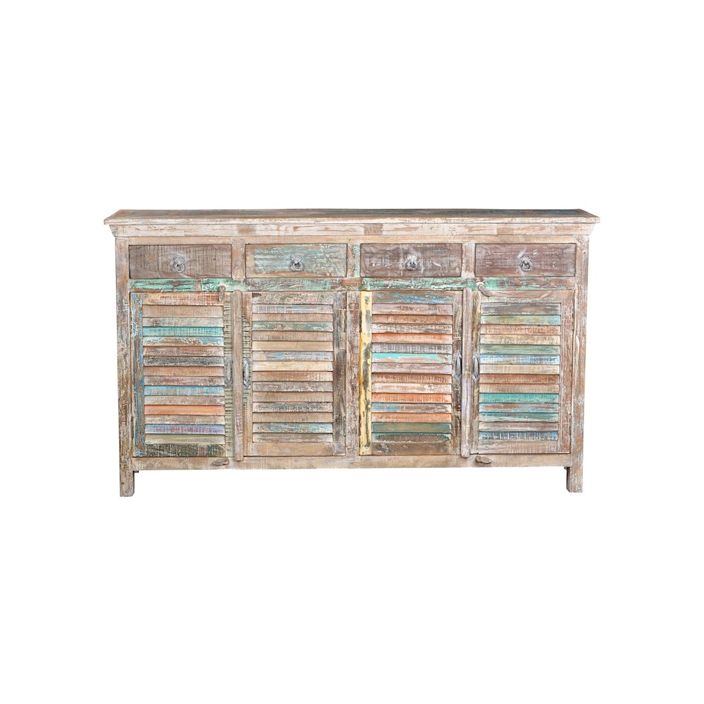 Prescott 4-drawer 4-door Shutter Solid Wood Sideboard. Picture 3
